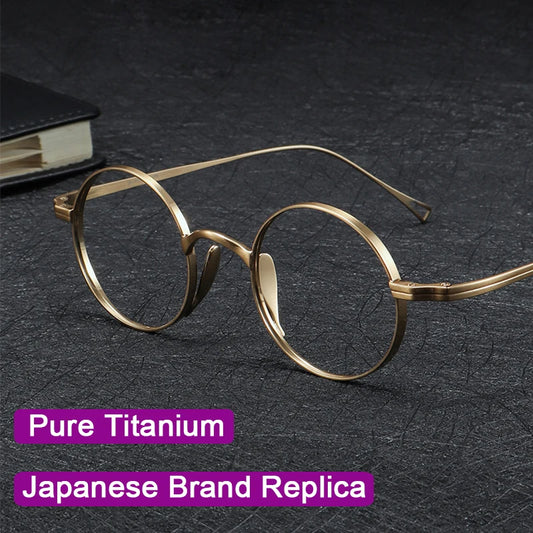 Titanium Retro Round Glasses