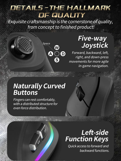 ZELOTES F18 Vertical Wireless Mouse