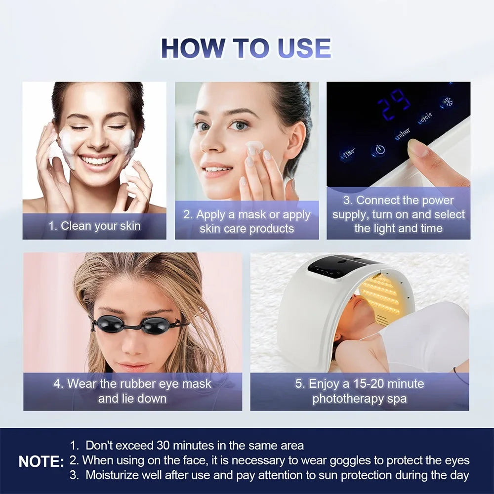 LED Photon Face Mask with Nano Mist Spray