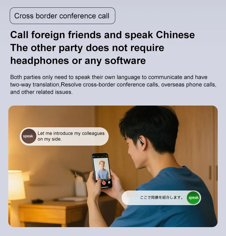 Sport Earbuds with Translation, Ear-Hook