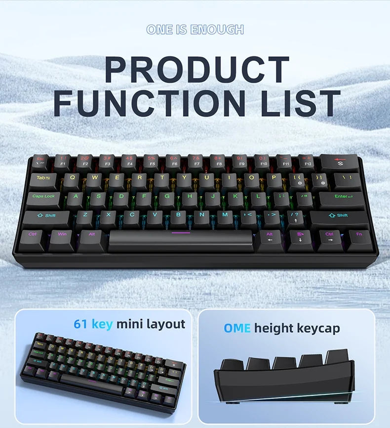 60% Mechanical Mini Keyboard with RGB