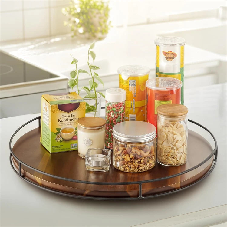 Acacia Wood Lazy Susan Turntable