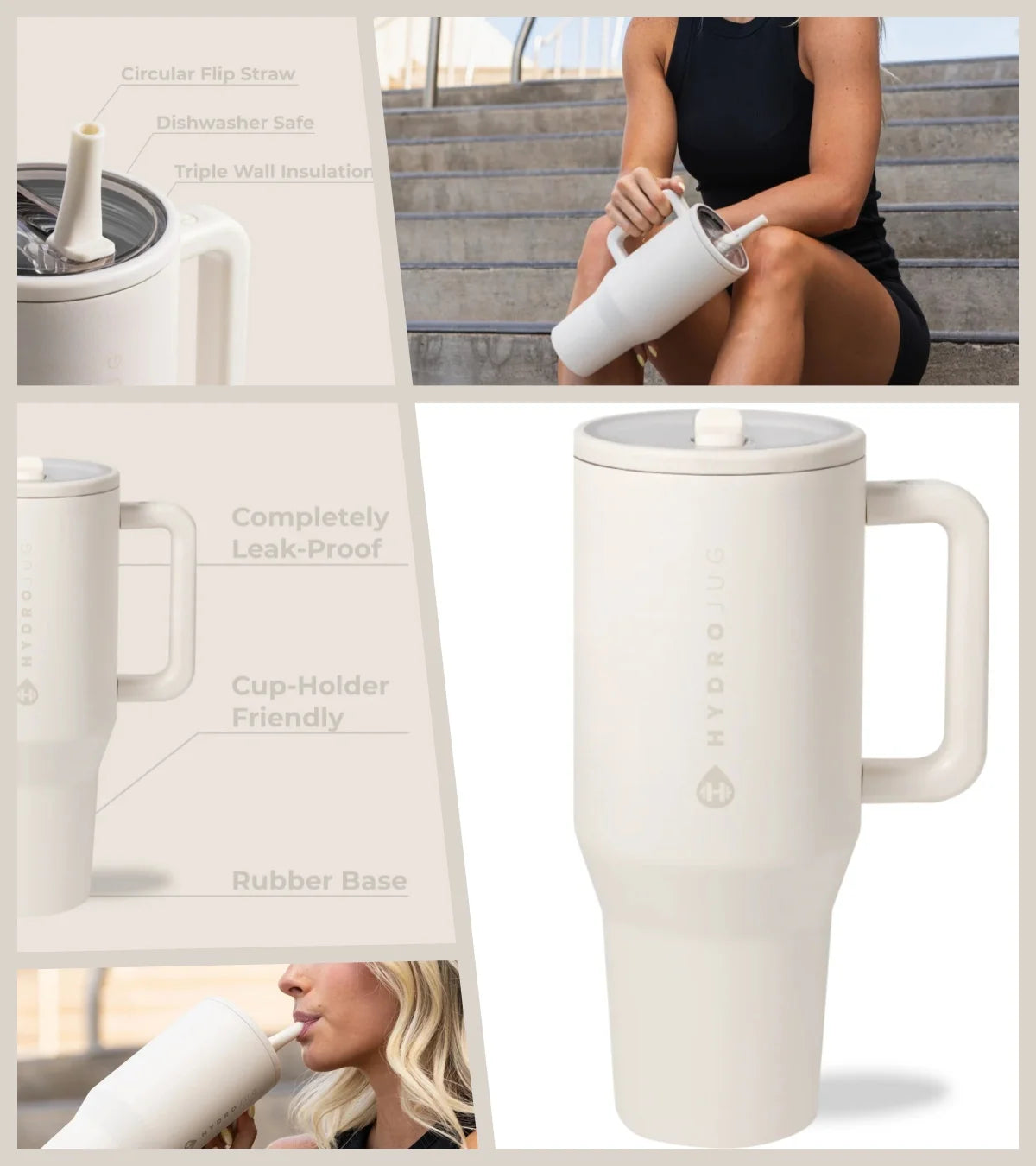 Insulated Tumbler with Flip Straw