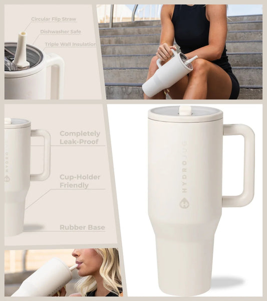 Insulated Tumbler with Flip Straw