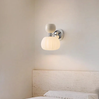 Colourful Pumpkin Glass Wall Sconce