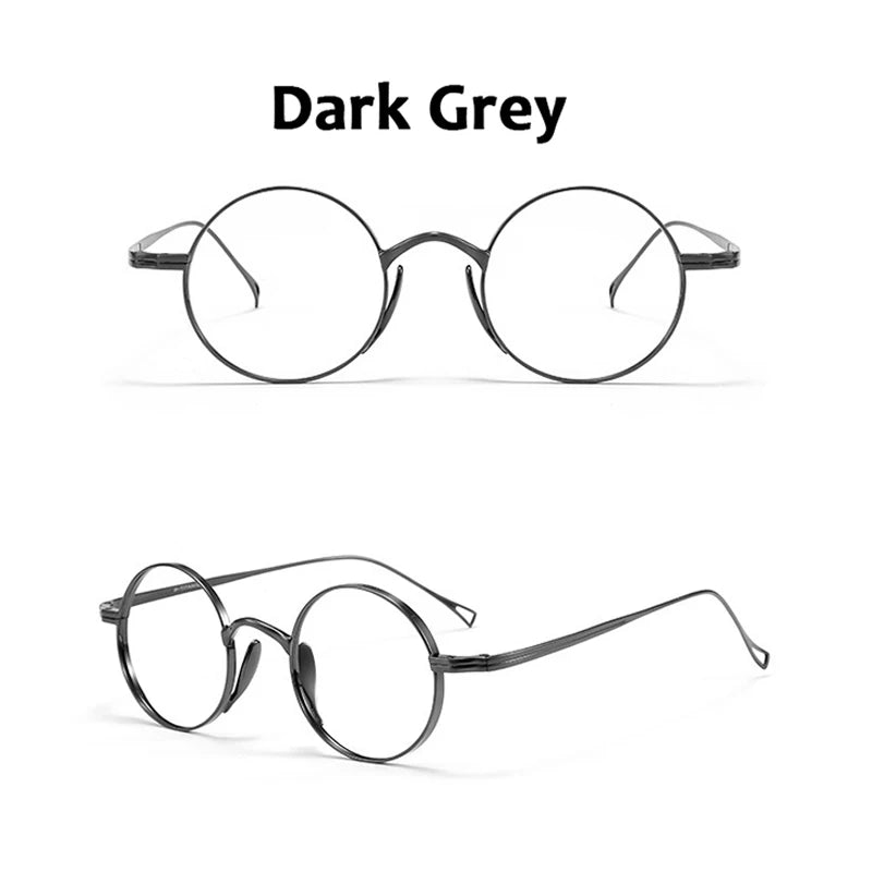Titanium Retro Round Glasses