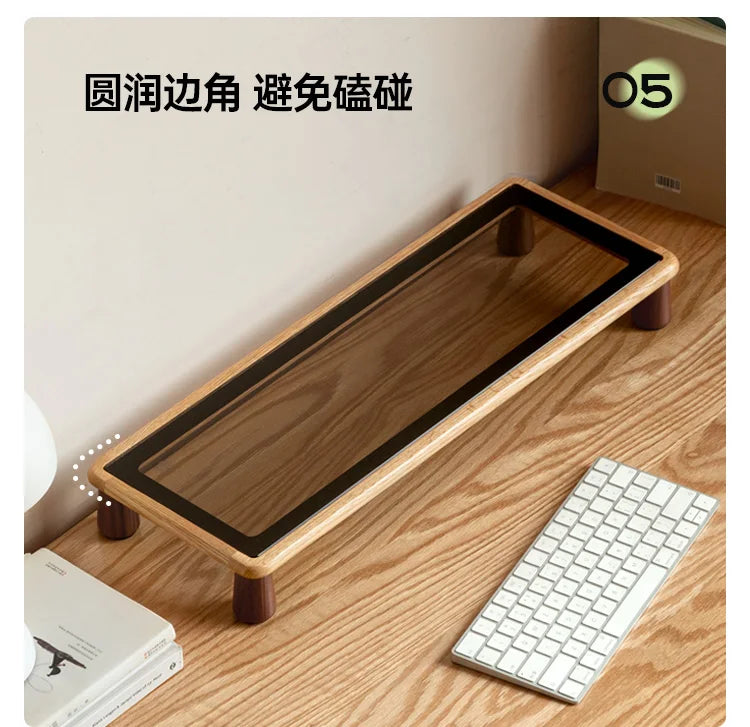Solid Wood Desktop Monitor Stand