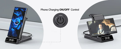 ChronoCharge Foldable 3-in-1 Wireless Charging Station
