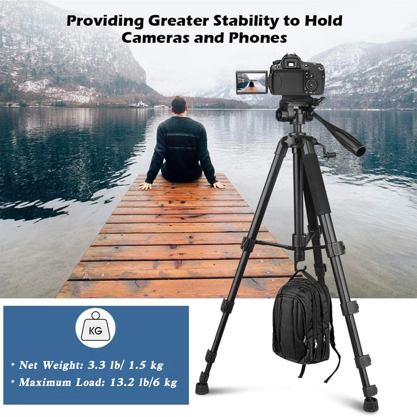 79in Aluminum Camera Tripod