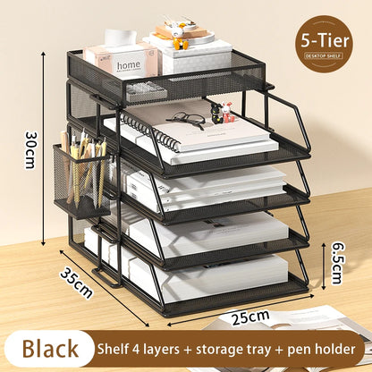 Metal Multi-Tier File Rack