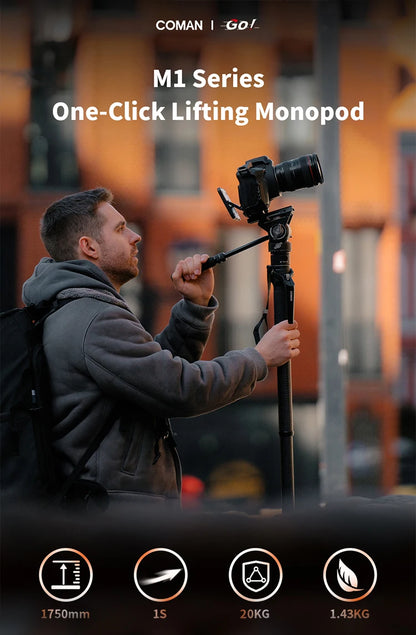 One-Click Carbon Fiber Monopod