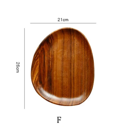 5-Pc Acacia Wood Oval Serving Trays