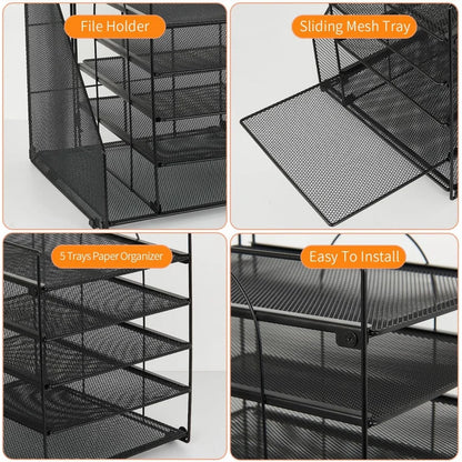 5-Tier Desktop Paper Tray Organizer