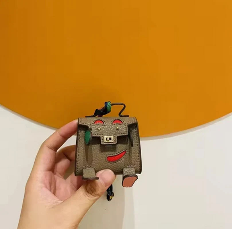 Mini PU Leather Earbud Case Charm