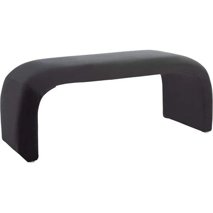 Shearling-Style Wood Bench