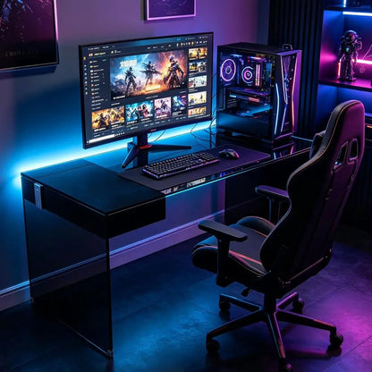 Vantry Tempered Glass Desk