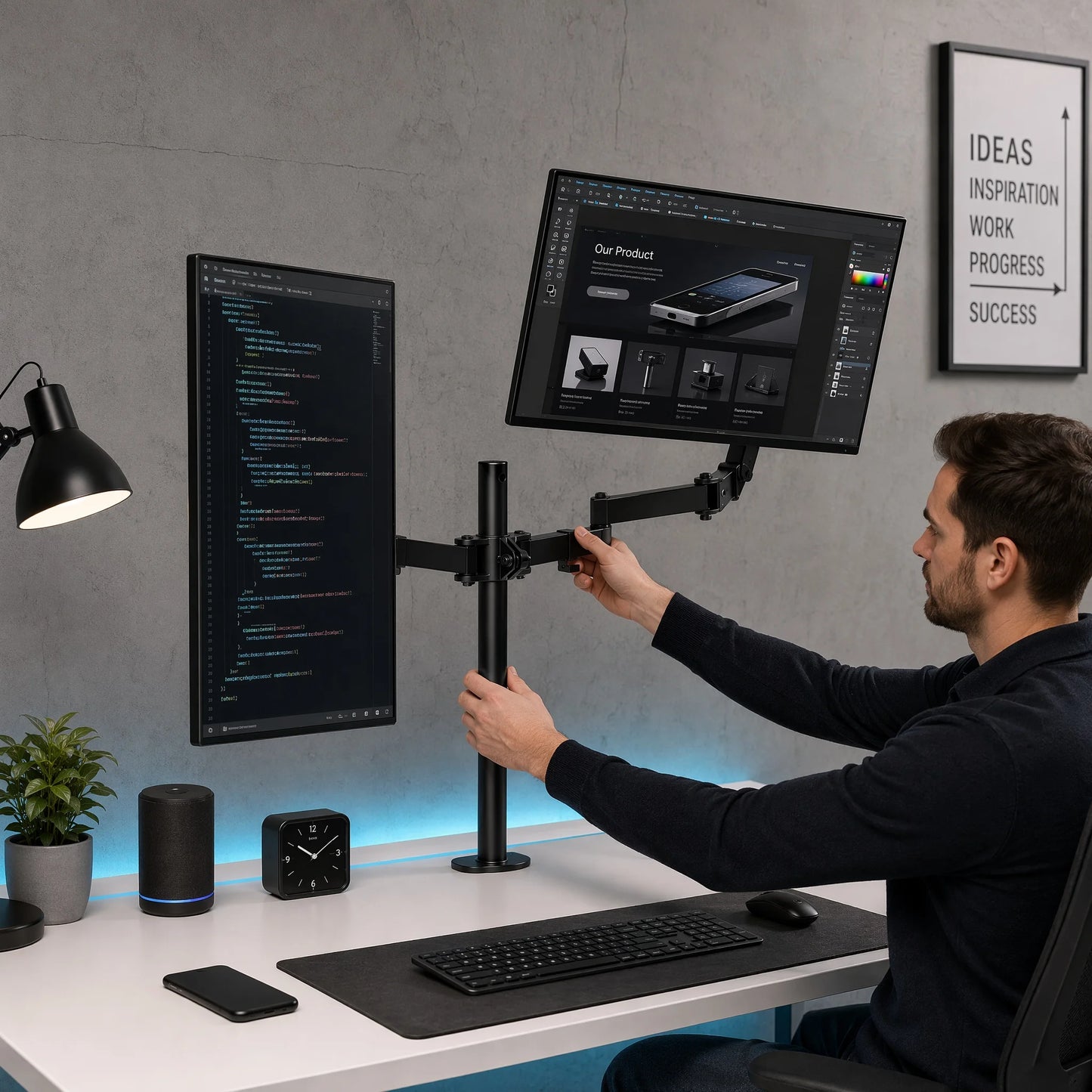 Kyspho Heavy-Duty Dual Monitor Mount