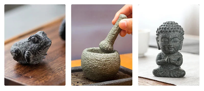 Hand-Carved Basalt Coaster