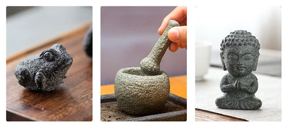 Hand-Carved Basalt Coaster