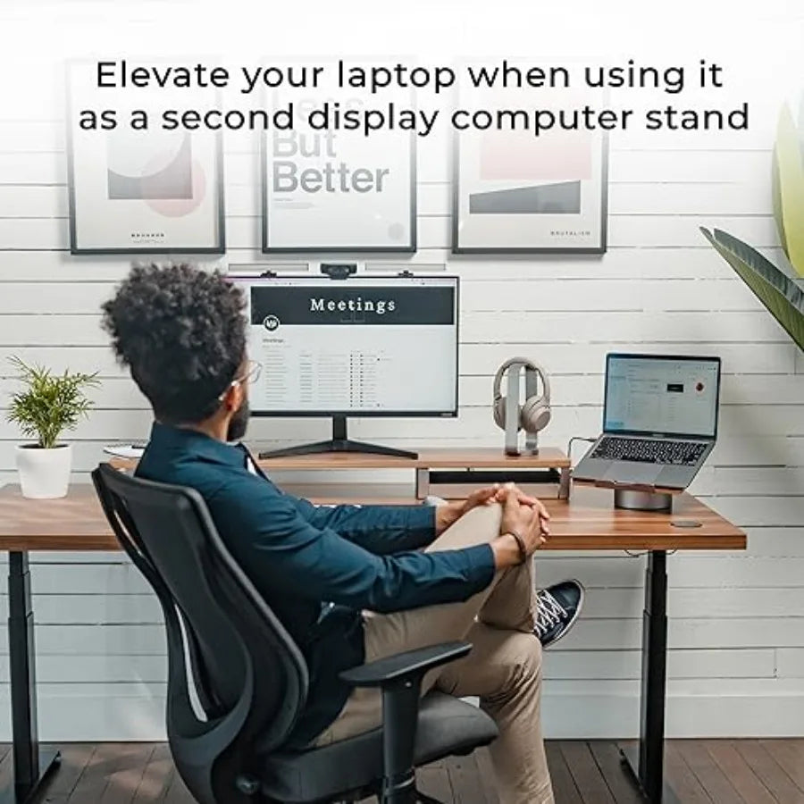 Adjustable Wood Laptop Stand for Desk