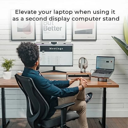 Adjustable Wood Laptop Stand for Desk