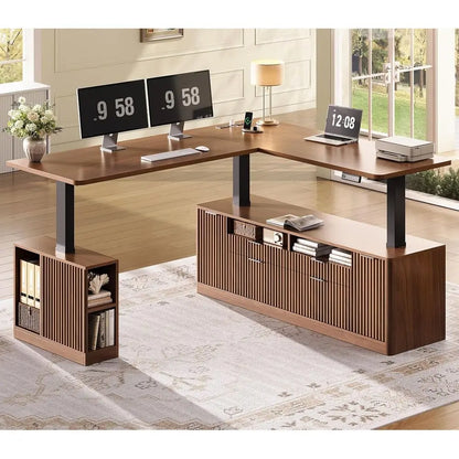 Camborne L-Shaped Storage Desk