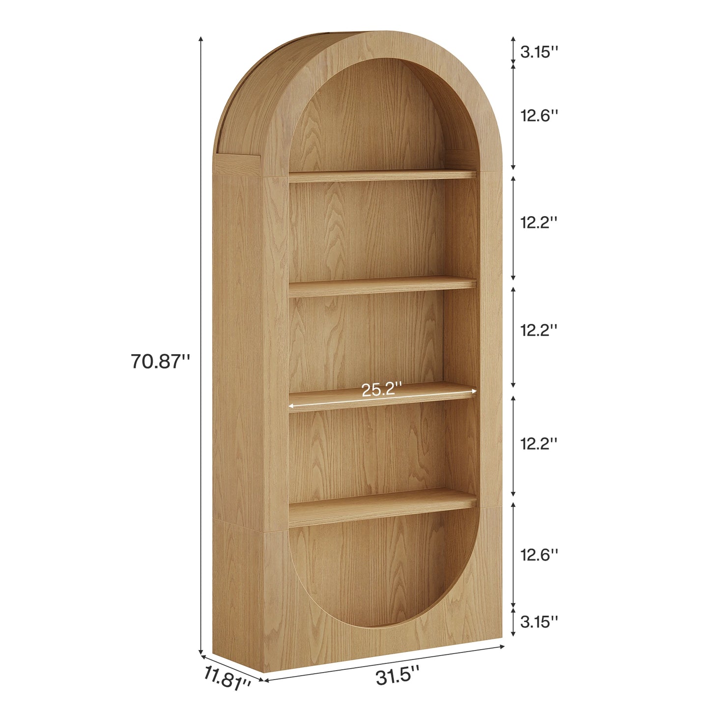 Aldermoor Arched Tall Bookshelf