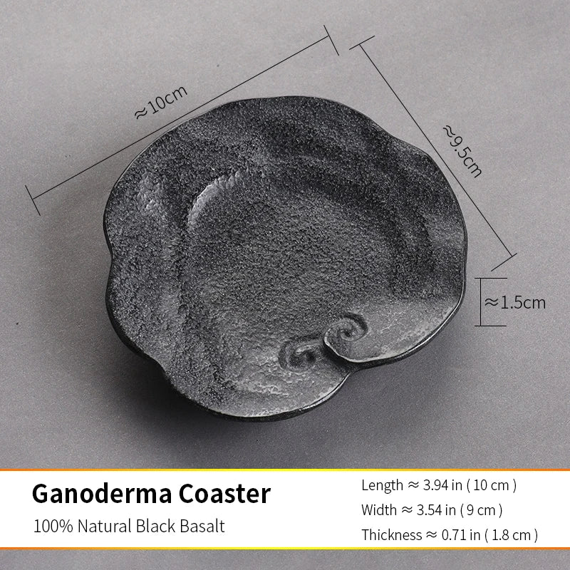 Hand-Carved Basalt Coaster