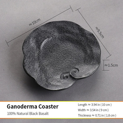 Hand-Carved Basalt Coaster