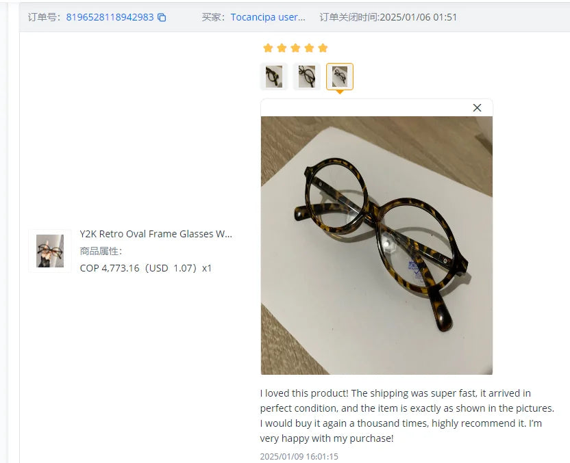 Y2K Oval Frame Sunglasses