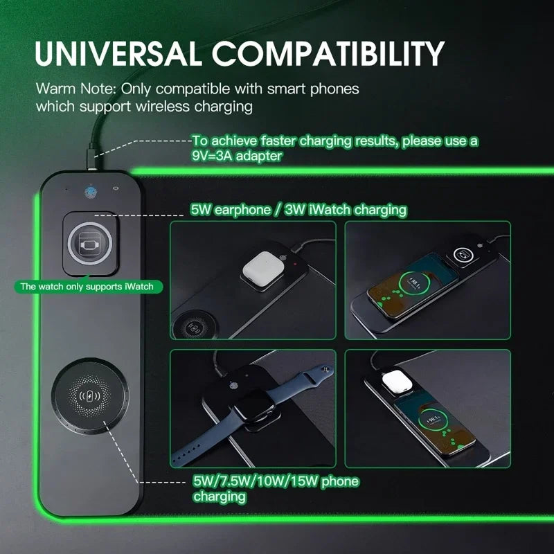 RGBCharge Wireless Keyboard Desk Pad