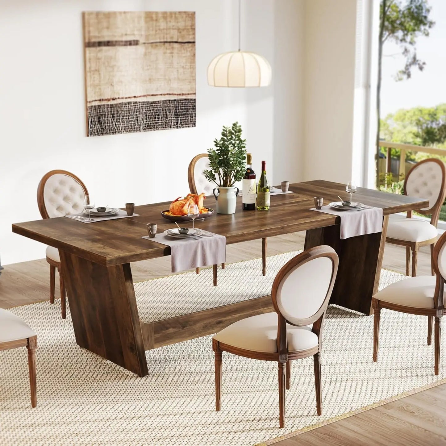 Millfield Farmhouse Pedestal Table