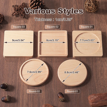 Solid Wood Round Coaster