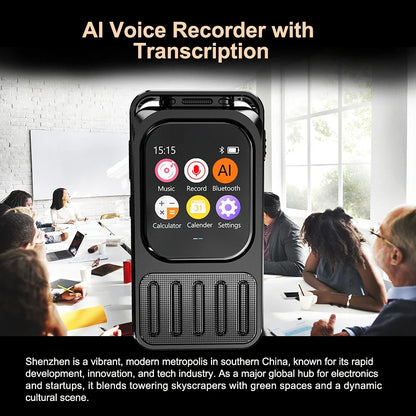 AI Recorder with Touchscreen & 79H Battery
