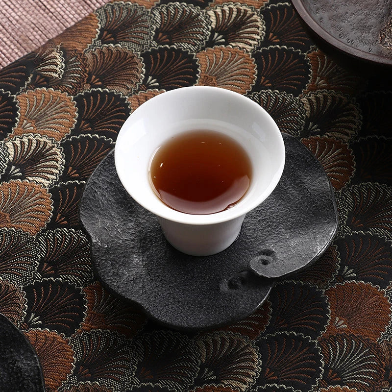 Hand-Carved Basalt Coaster