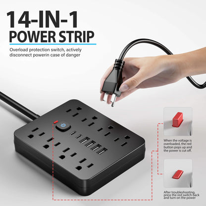 14-in-1 Surge Protector Power Strip