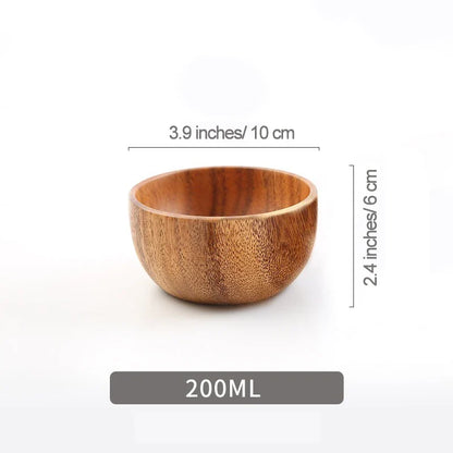 Acacia Wood Bowl, Japanese-Style Serving