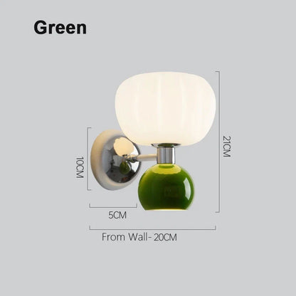 Colourful Pumpkin Glass Wall Sconce