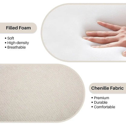 Chenille Ottoman Bench