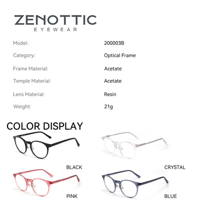 ZENOTTIC Retro Round Glasses