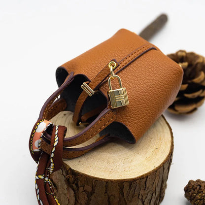 Basket Bag Charm Keychain Accessory