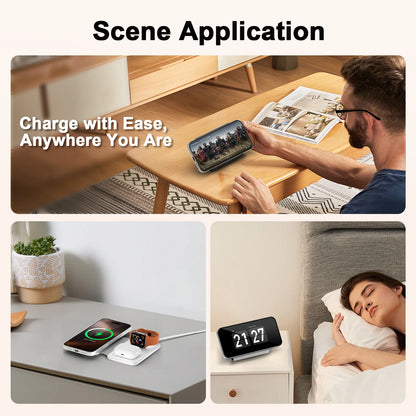 Foldable 3-in-1 Magnetic Charging Dock