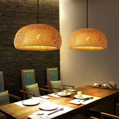 Handwoven Bamboo Pendant Lamp
