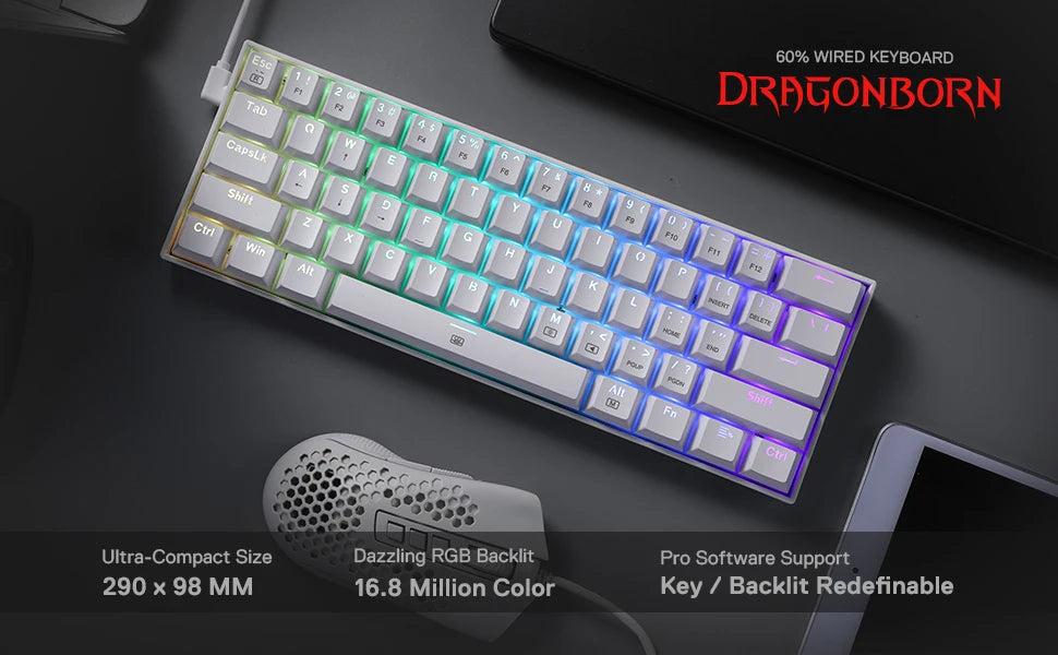 Redragon K630 60% Hot-Swap Gaming Keyboard