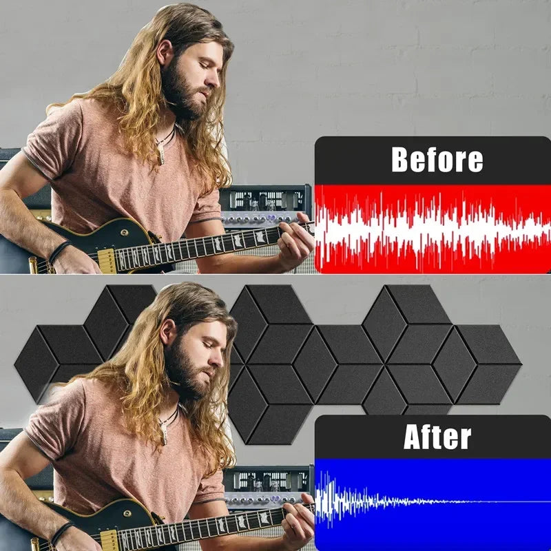 12 Pack Hexagonal Acoustic Panels