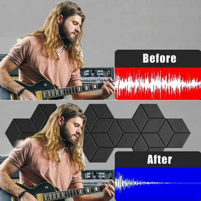 12 Pack Hexagonal Acoustic Panels