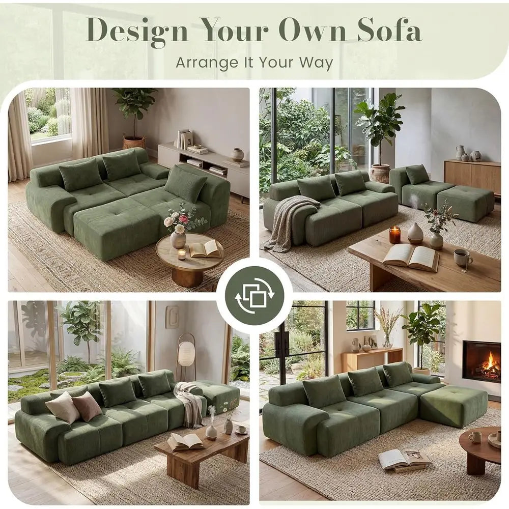 Meadow Corduroy Sectional