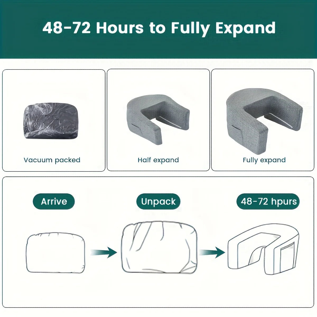 XL Memory Foam Bed Rest Pillow