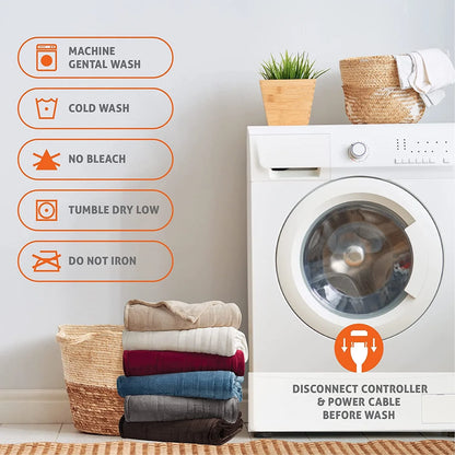 Electric Heated Throw Blanket | 50 x 60 in, 6 Heat Levels, 4-Hour Auto-Off