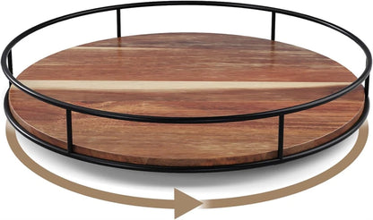 Acacia Wood Lazy Susan Turntable